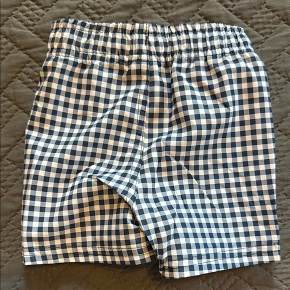 NWT Rugged Butts Blue and White Gingham Swim Trunks Baby 3-6 Mo - Picture 4 of 5